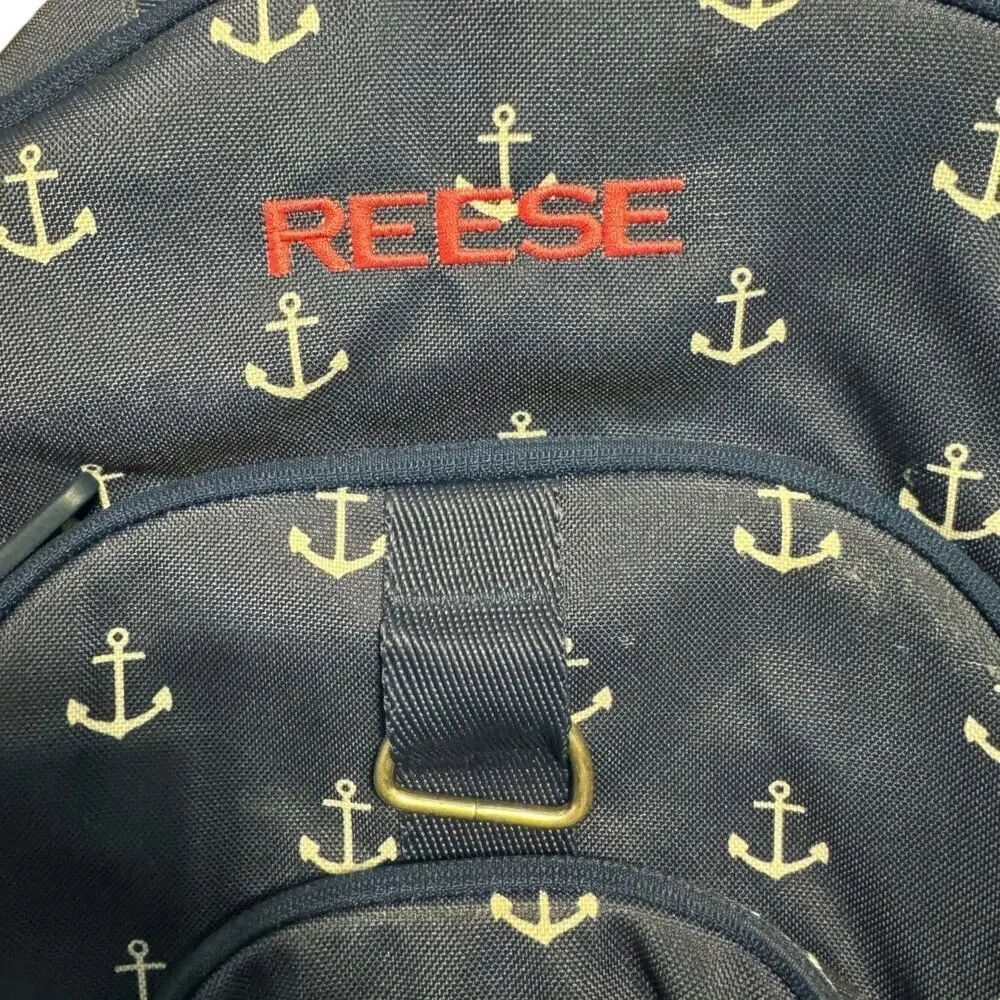 Pottery Barn Teen Gear-Up Navy Anchor Backpack Embroidered Reese